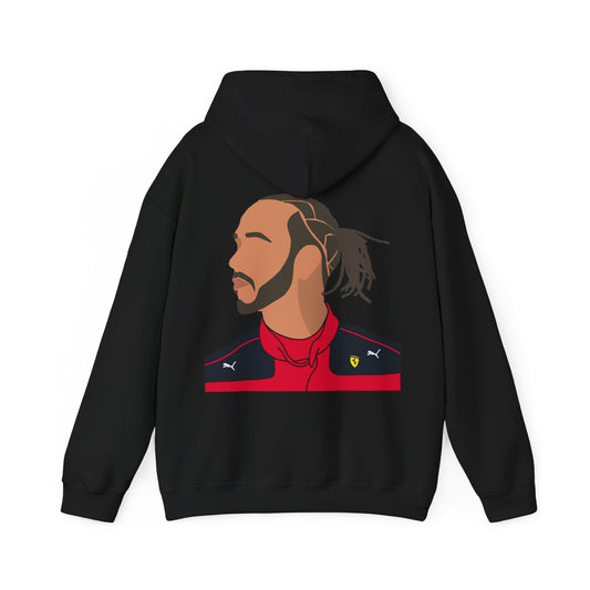 Lewis in Ferrari Hooded Sweatshirt